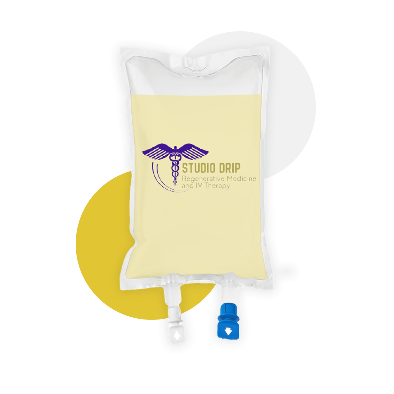 yellow iv bag